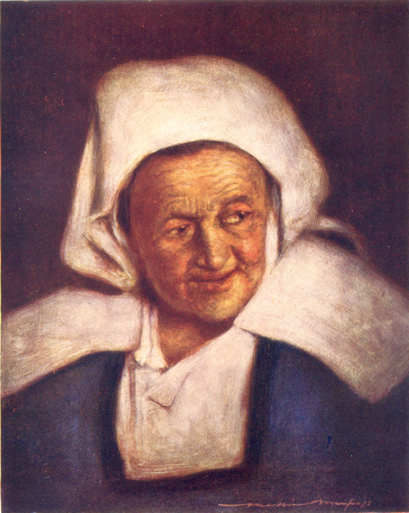 BRITTANY. An old woman 1905 antique vintage print picture